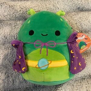 Squishmallows Tortellini Alien Plush with Purple Starry Cape